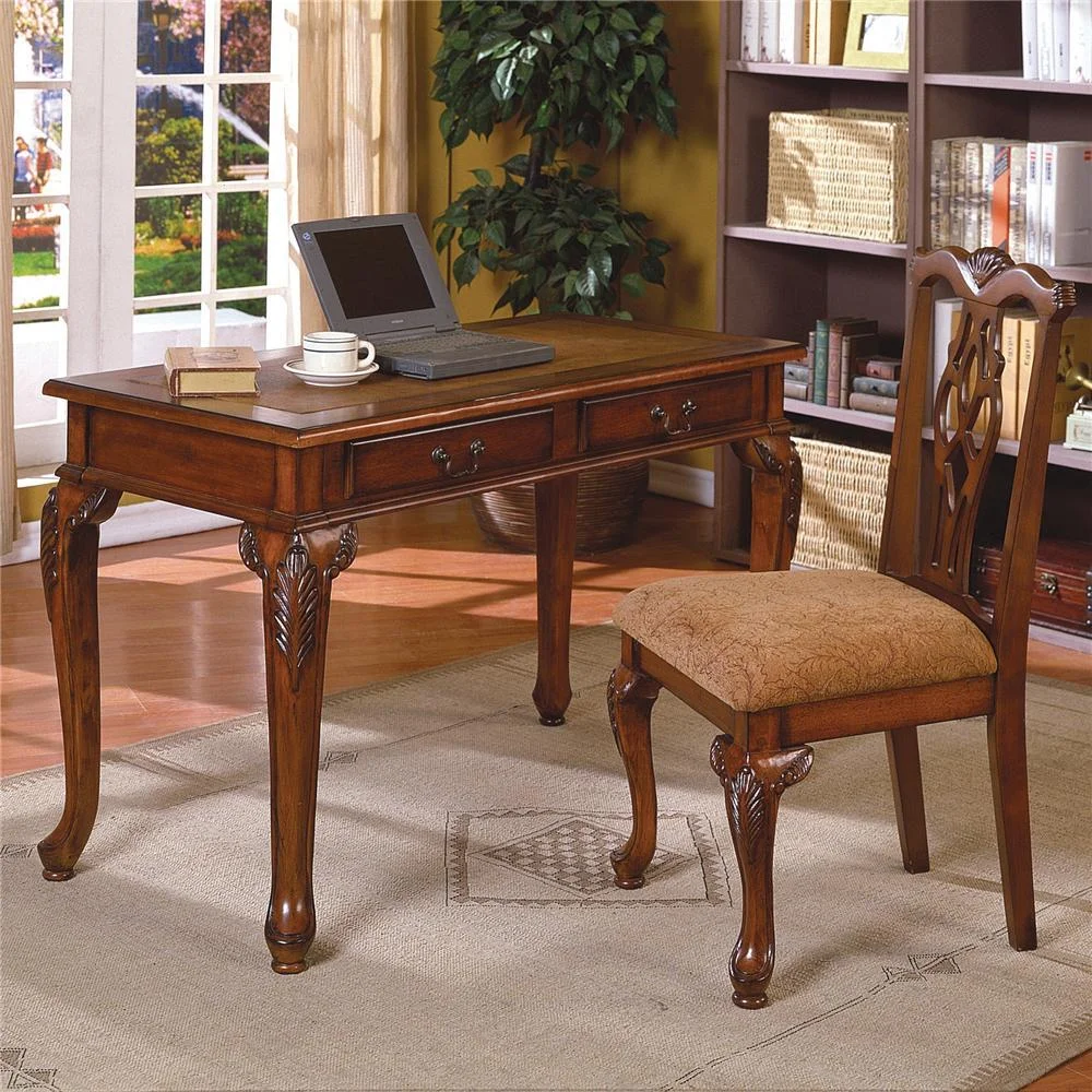 Crown Mark Fairfax 5205SET Traditional Home Office Desk & Chair Set